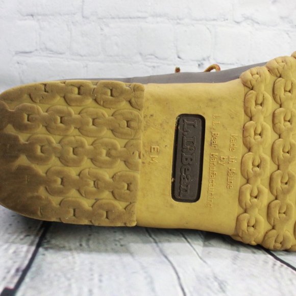 LL BEAN Gumshoe Padded Ankle Duck Bean Boots Sz 9 - Picture 8 of 9